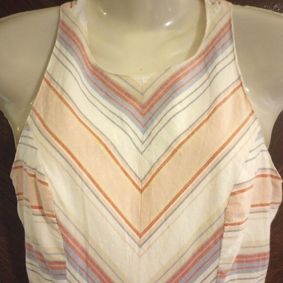 Japan striped sleeveless maxi dress with back cut out - Picture 7 of 9